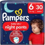 Pampers Baby Dry Pants / Baby Dry Night Pants luierbroekjes maat 6 | 30 stuks