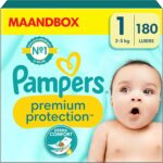 Pampers Premium Protection luiers maat 1 | 180 stuks