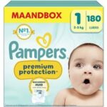 Pampers Premium Protection luiers maat 1 | 180 stuks