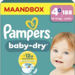 Pampers Baby Dry luiers maat 4+ | 188 stuks