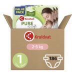 Kruidvat Pure & Soft luiers maat 1 | 186 stuks