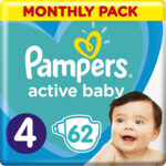 Pampers Active Baby Dry luiers maat 4 | 186 stuks