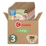 Kruidvat Pure & Soft luiers maat 3 | 264 stuks